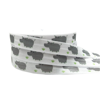 16mm leu de mare imprimeu fluture animal pliat peste bandă elastică bandă de cusut artizanat manual accesorii bricolaj bentiță pentru copii legături de păr