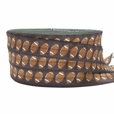 10 jardi 15 mm Nogometni ispis Sport Preklopna elastična rastezljiva traka DIY Djevojke Vezice za kosu Traka Dodaci za glavu Veleprodaja