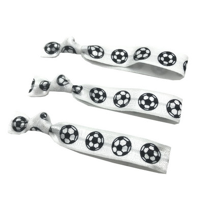 10 jardi 15 mm Nogometni ispis Sport Preklopna elastična rastezljiva traka DIY Djevojke Vezice za kosu Traka Dodaci za glavu Veleprodaja