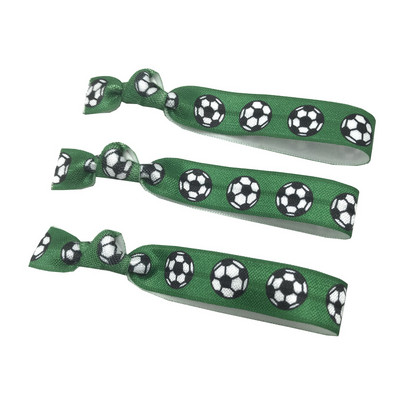 10 jardi 15 mm Nogometni ispis Sport Preklopna elastična rastezljiva traka DIY Djevojke Vezice za kosu Traka Dodaci za glavu Veleprodaja