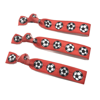 10 jardi 15 mm Nogometni ispis Sport Preklopna elastična rastezljiva traka DIY Djevojke Vezice za kosu Traka Dodaci za glavu Veleprodaja