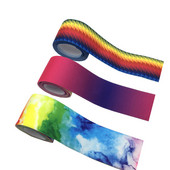 1M/lot Gradient Tie Dye Print Elastična traka 2,5 cm 3,8 cm širine Gumica Pribor za DIY ukrase Odjeća Naramenice za hlače Pojas za šivanje