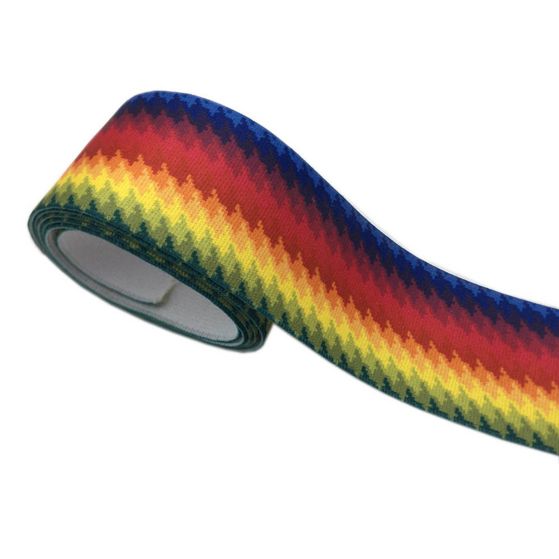 1M/lot Gradient Tie Dye Print Elastična traka 2,5 cm 3,8 cm širine Gumica Pribor za DIY ukrase Odjeća Naramenice za hlače Pojas za šivanje