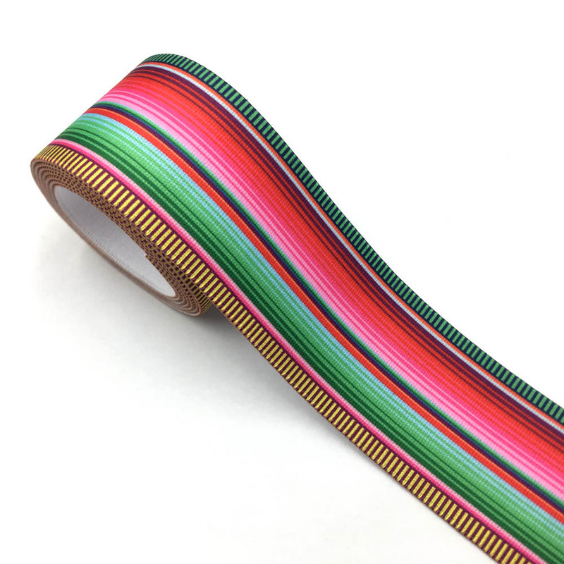 1M/lot Gradient Tie Dye Print Elastična traka 2,5 cm 3,8 cm širine Gumica Pribor za DIY ukrase Odjeća Naramenice za hlače Pojas za šivanje