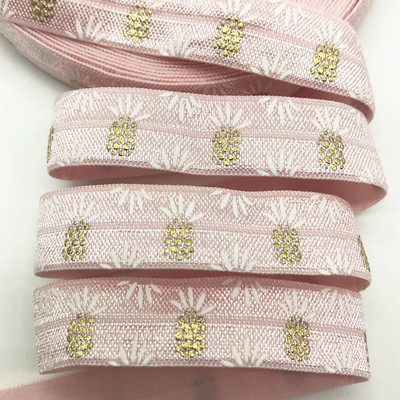 5/8" Big Chevron metallist fooliumprindiga mereväe elastne riba spandex lindi õmblustrill Käevõru rõivatarvikud