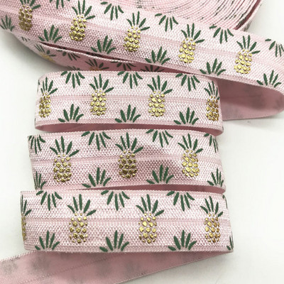 5/8" Big Chevron metallist fooliumprindiga mereväe elastne riba spandex lindi õmblustrill Käevõru rõivatarvikud