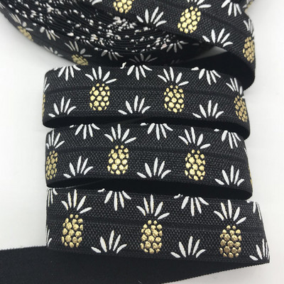 5/8" Big Chevron metallist fooliumprindiga mereväe elastne riba spandex lindi õmblustrill Käevõru rõivatarvikud