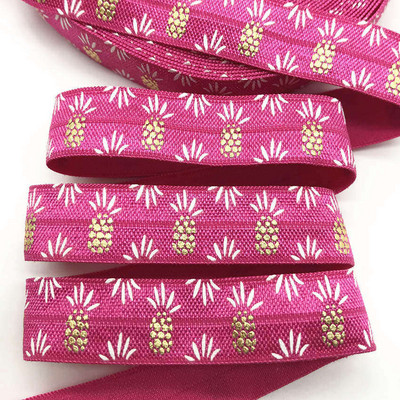 5/8" Big Chevron metallist fooliumprindiga mereväe elastne riba spandex lindi õmblustrill Käevõru rõivatarvikud