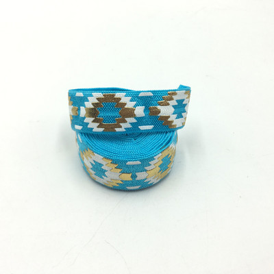 5/8" Big Chevron metallist fooliumprindiga mereväe elastne riba spandex lindi õmblustrill Käevõru rõivatarvikud