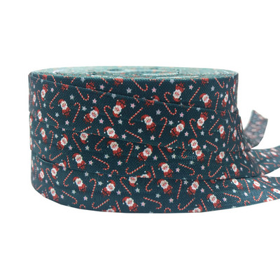10Y 15mm Happy Christmas Tree Print Voltige üle elastne veniv rihm DIY tüdrukute juuksepaelad Rihm Peapael Aksessuaaride hulgimüük