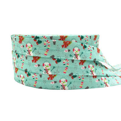 10Y 15mm Happy Christmas Tree Print Voltige üle elastne veniv rihm DIY tüdrukute juuksepaelad Rihm Peapael Aksessuaaride hulgimüük