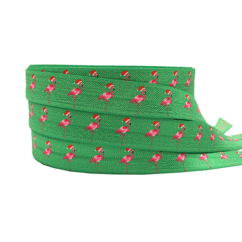 10Y 15mm Happy Christmas Tree Print Voltige üle elastne veniv rihm DIY tüdrukute juuksepaelad Rihm Peapael Aksessuaaride hulgimüük