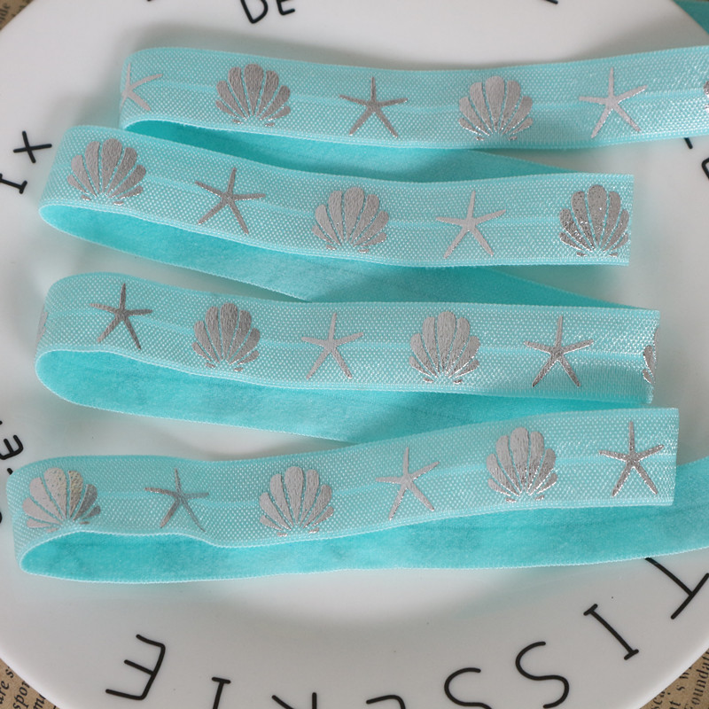 5 jardi/partii 5/8`` (16 mm) prinditud Foe Voldi üle FOE elastse paelaga veniv riba Isetehtud käsitöö rõivaste jaoks Beebi peapaela materjal