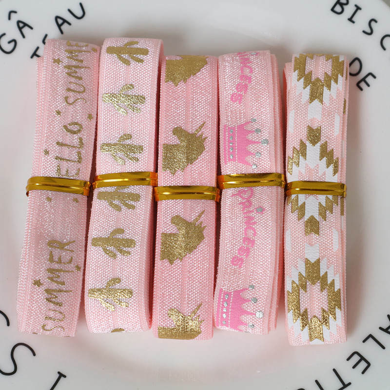 5 jardi/partii 5/8`` (16 mm) prinditud Foe Voldi üle FOE elastse paelaga veniv riba Isetehtud käsitöö rõivaste jaoks Beebi peapaela materjal