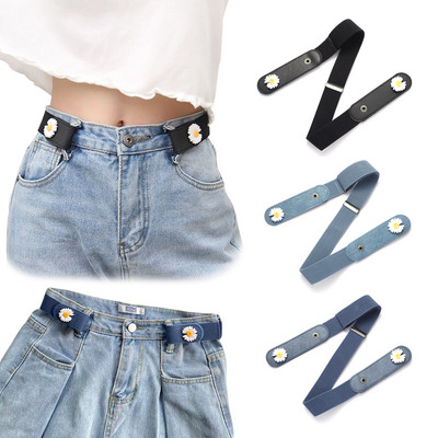 Jeans belt Seamless Elastic Ladies All-match Invisible Elastic Band Free Punching Men Decorative Lazy Belt Sewing Accessories