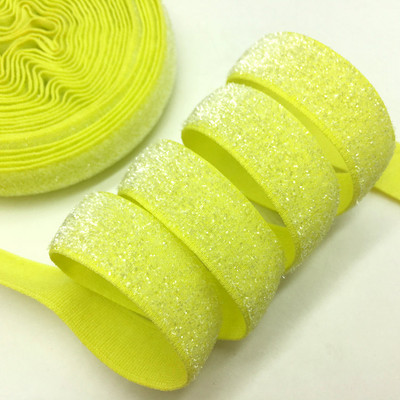 5 jardi 16 mm 38 värvi jäätunud sädelev elastne Bling Bling lint pulmapeole kingirihm DIY rõivaste õmblustarvikud