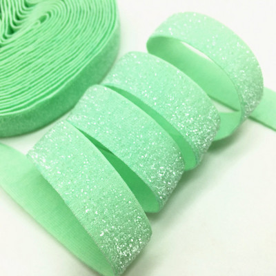 5 jardi 16 mm 38 värvi jäätunud sädelev elastne Bling Bling lint pulmapeole kingirihm DIY rõivaste õmblustarvikud