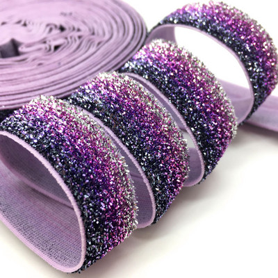 5 jardi 16 mm 38 värvi jäätunud sädelev elastne Bling Bling lint pulmapeole kingirihm DIY rõivaste õmblustarvikud