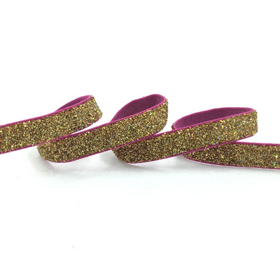 5 jardi 16 mm 38 värvi jäätunud sädelev elastne Bling Bling lint pulmapeole kingirihm DIY rõivaste õmblustarvikud