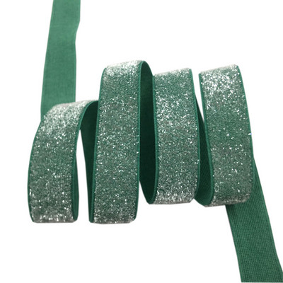 5 jardi 16 mm 38 värvi jäätunud sädelev elastne Bling Bling lint pulmapeole kingirihm DIY rõivaste õmblustarvikud