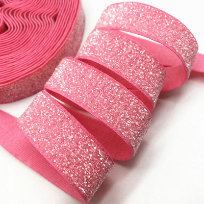 5 jardi 16 mm 38 värvi jäätunud sädelev elastne Bling Bling lint pulmapeole kingirihm DIY rõivaste õmblustarvikud