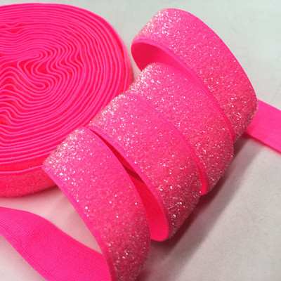 5 jardi 16 mm 38 värvi jäätunud sädelev elastne Bling Bling lint pulmapeole kingirihm DIY rõivaste õmblustarvikud