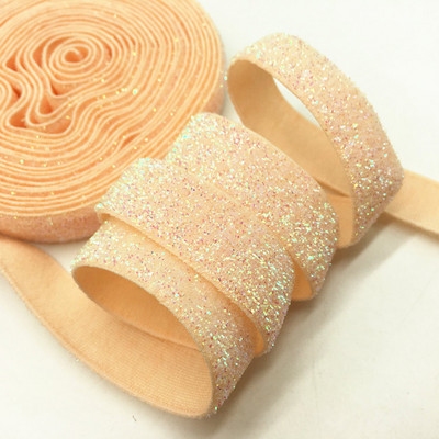 5 jardi 16 mm 38 värvi jäätunud sädelev elastne Bling Bling lint pulmapeole kingirihm DIY rõivaste õmblustarvikud