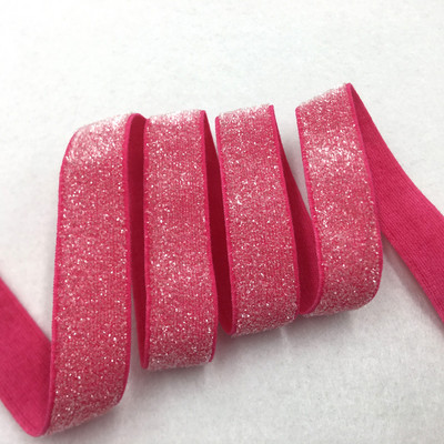 5 jardi 16 mm 38 värvi jäätunud sädelev elastne Bling Bling lint pulmapeole kingirihm DIY rõivaste õmblustarvikud