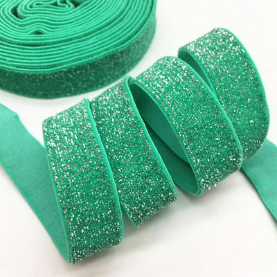 5 jardi 16 mm 38 värvi jäätunud sädelev elastne Bling Bling lint pulmapeole kingirihm DIY rõivaste õmblustarvikud