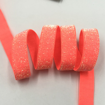 5 jardi 16 mm 38 värvi jäätunud sädelev elastne Bling Bling lint pulmapeole kingirihm DIY rõivaste õmblustarvikud