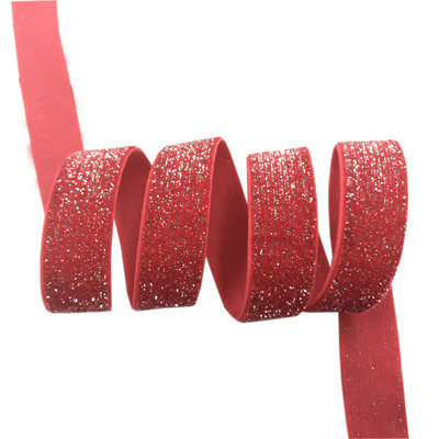 5 jardi 16 mm 38 värvi jäätunud sädelev elastne Bling Bling lint pulmapeole kingirihm DIY rõivaste õmblustarvikud