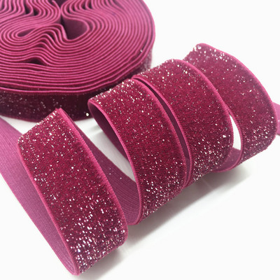 5 jardi 16 mm 38 värvi jäätunud sädelev elastne Bling Bling lint pulmapeole kingirihm DIY rõivaste õmblustarvikud