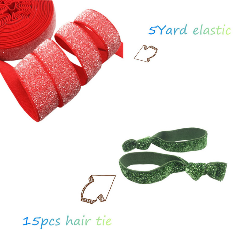 5 jardi 16 mm 38 värvi jäätunud sädelev elastne Bling Bling lint pulmapeole kingirihm DIY rõivaste õmblustarvikud