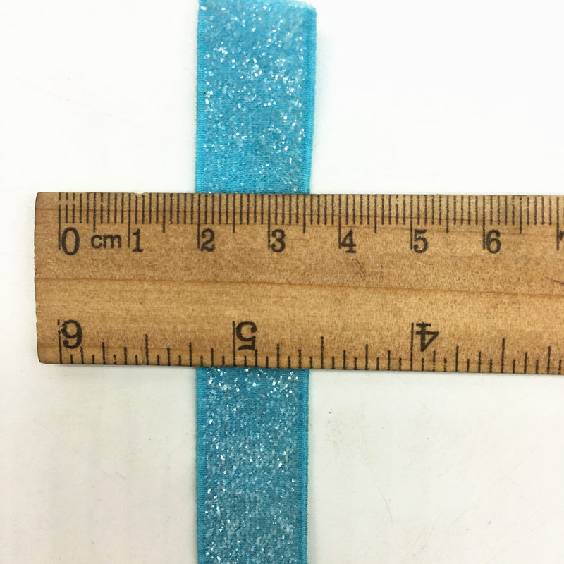 5 jardi 16 mm 38 värvi jäätunud sädelev elastne Bling Bling lint pulmapeole kingirihm DIY rõivaste õmblustarvikud