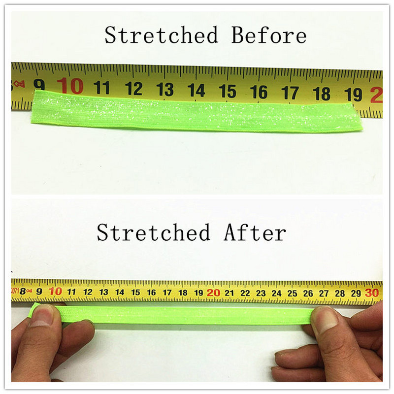 5 jardi 16 mm 38 värvi jäätunud sädelev elastne Bling Bling lint pulmapeole kingirihm DIY rõivaste õmblustarvikud