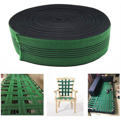 Elastic Webbing Green 1,9"/2,76" Ευρεία ταπετσαρία DIY καναπέ καναπέ, ζώνη καθιστή Αντικατάσταση ταπετσαρίας Τροποποίηση Elasbelt