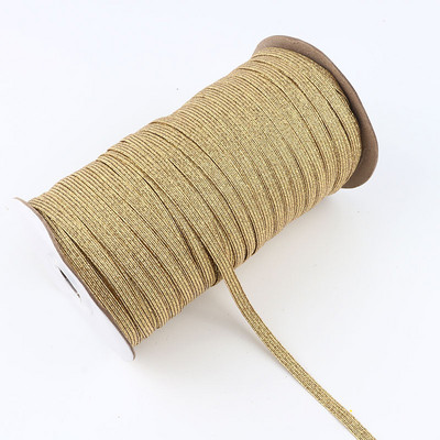 3mm 6mm 9mm sädelev kuldne hõbekõrge elastne õmblemine elastne riba lame kummipael vöörihm venitusnöör elastne pael 5jardi