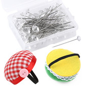 IMZAY 50/100 tk/karp 6*38mm sädelevad teemantnõelad, kristallpeaga nööpnõelad Wedding Corsage Boutonniere nõelapatjadega