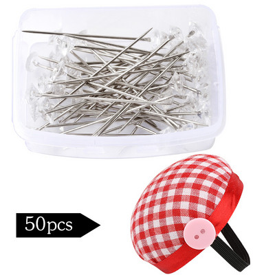 IMZAY 50/100 tk/karp 6*38mm sädelevad teemantnõelad, kristallpeaga nööpnõelad Wedding Corsage Boutonniere nõelapatjadega