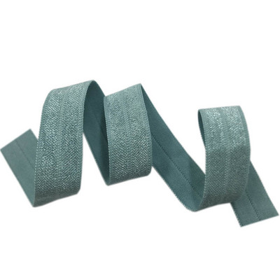 15 mm jednobojna, šarena, sjajna preklopna elastična FOE spandex traka, dječja vezica za kosu, haljina s čipkom, šivanje 5/8"