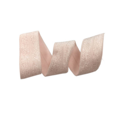 15 mm jednobojna, šarena, sjajna preklopna elastična FOE spandex traka, dječja vezica za kosu, haljina s čipkom, šivanje 5/8"