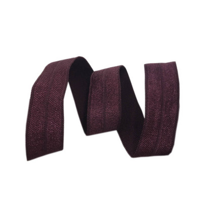 15 mm jednobojna, šarena, sjajna preklopna elastična FOE spandex traka, dječja vezica za kosu, haljina s čipkom, šivanje 5/8"