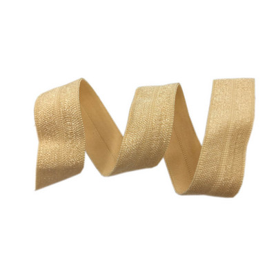 15 mm jednobojna, šarena, sjajna preklopna elastična FOE spandex traka, dječja vezica za kosu, haljina s čipkom, šivanje 5/8"