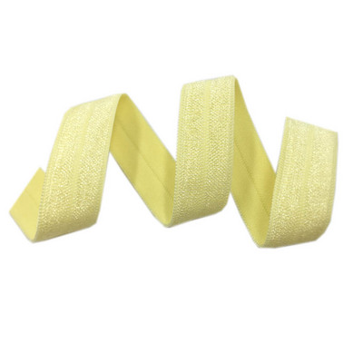 15 mm jednobojna, šarena, sjajna preklopna elastična FOE spandex traka, dječja vezica za kosu, haljina s čipkom, šivanje 5/8"