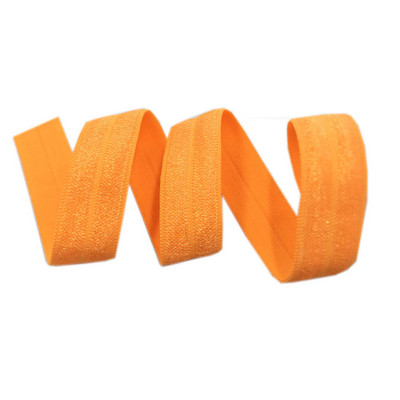 15 mm jednobojna, šarena, sjajna preklopna elastična FOE spandex traka, dječja vezica za kosu, haljina s čipkom, šivanje 5/8"