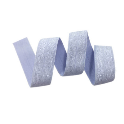 15 mm jednobojna, šarena, sjajna preklopna elastična FOE spandex traka, dječja vezica za kosu, haljina s čipkom, šivanje 5/8"