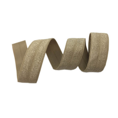 15 mm jednobojna, šarena, sjajna preklopna elastična FOE spandex traka, dječja vezica za kosu, haljina s čipkom, šivanje 5/8"