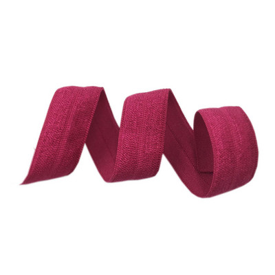 15 mm jednobojna, šarena, sjajna preklopna elastična FOE spandex traka, dječja vezica za kosu, haljina s čipkom, šivanje 5/8"