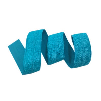 15 mm jednobojna, šarena, sjajna preklopna elastična FOE spandex traka, dječja vezica za kosu, haljina s čipkom, šivanje 5/8"