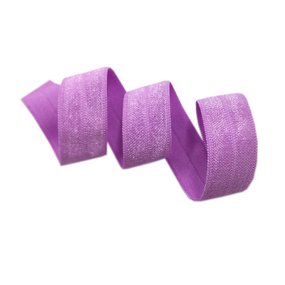 15 mm jednobojna, šarena, sjajna preklopna elastična FOE spandex traka, dječja vezica za kosu, haljina s čipkom, šivanje 5/8"